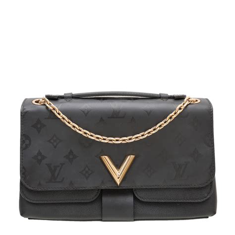 louis vuitton very chain bag noir|More.